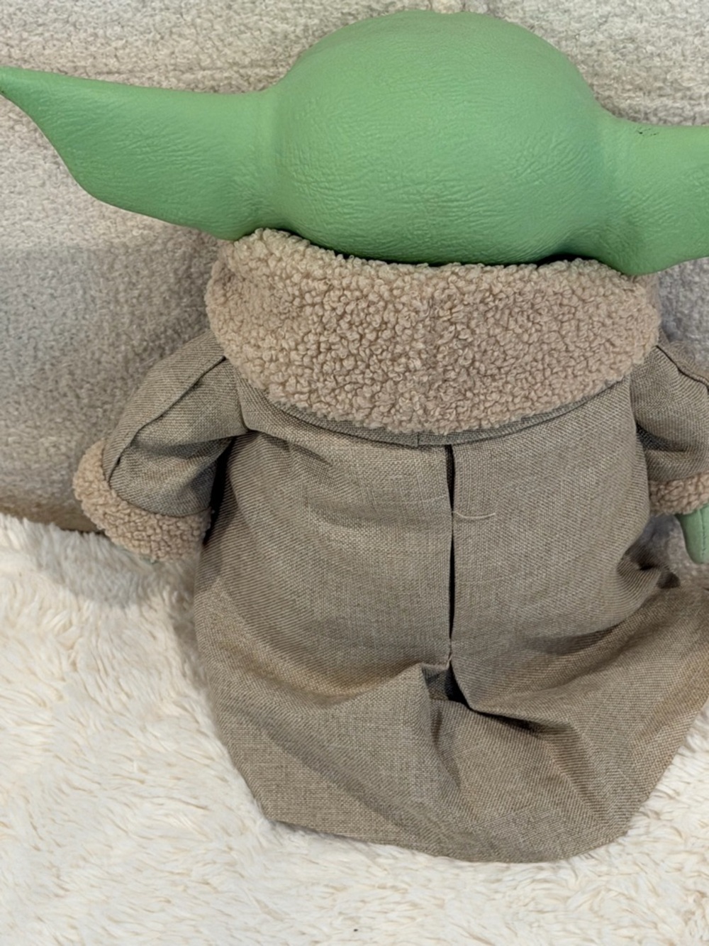 Mattel Grogu Plush Toy - Green Head with Beige Coat - Picture 4 of 4